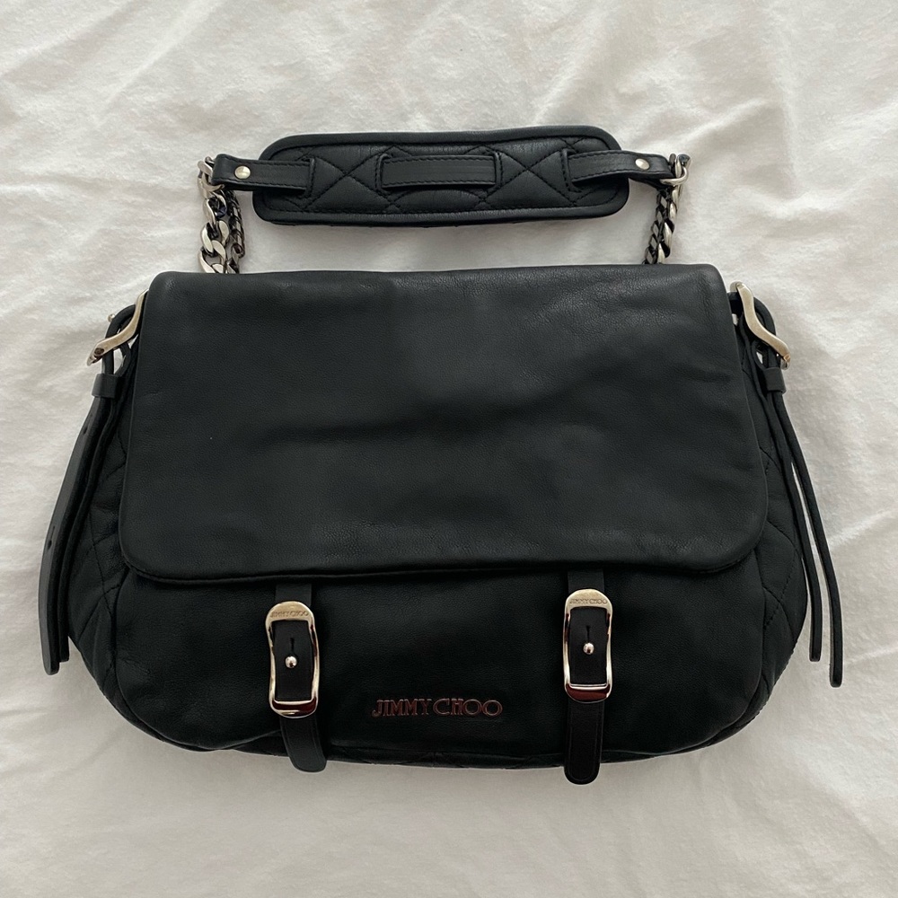 Jimmy Choo black leather crossbody